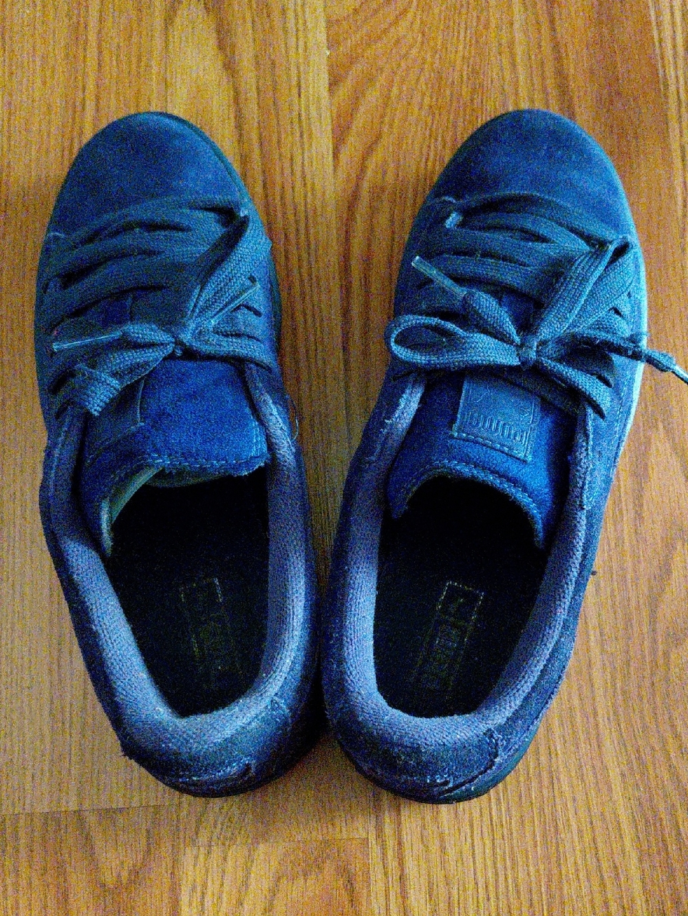 Puma Men's Blue Suede Lace-Up Sneakers